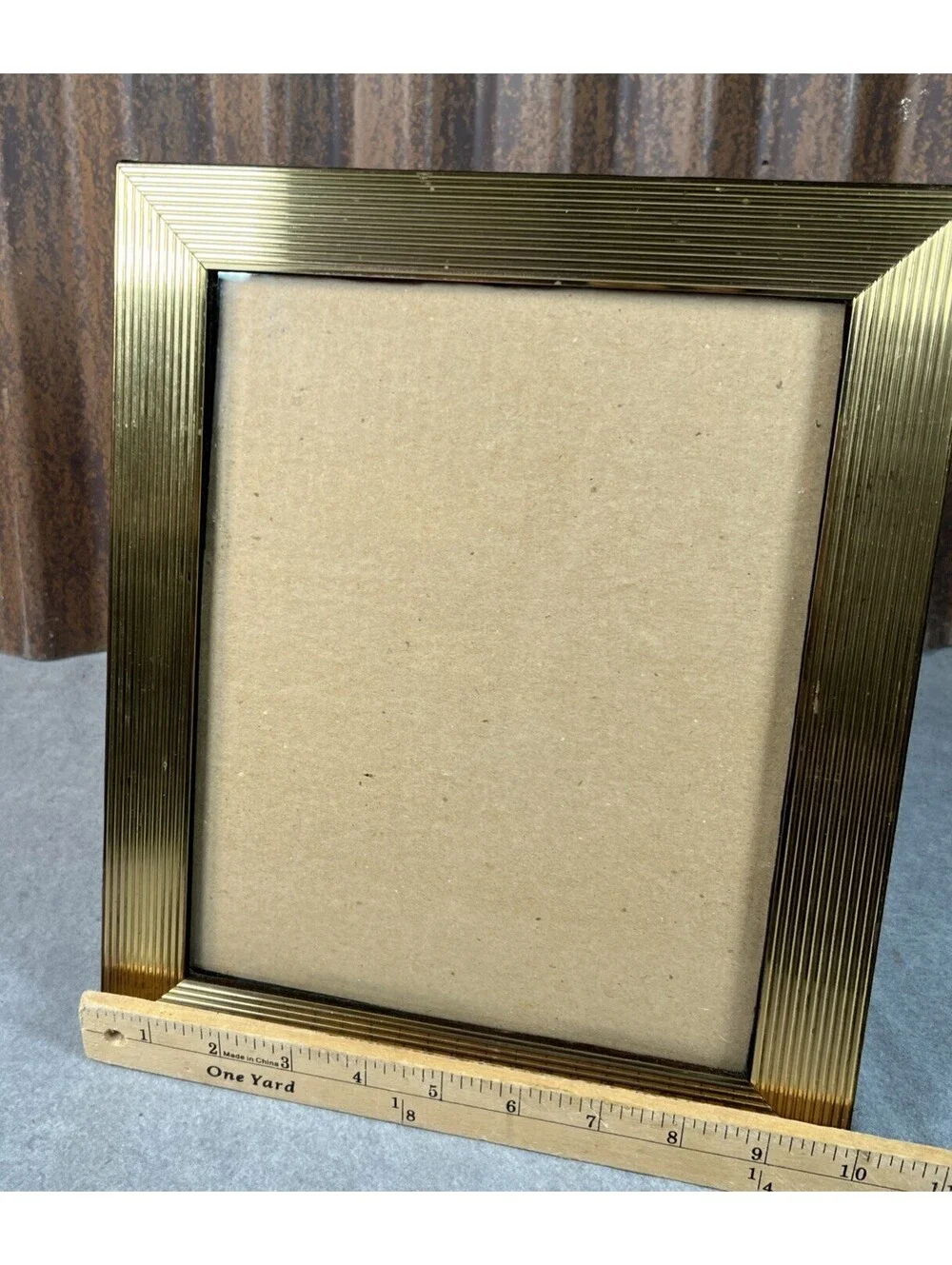 VTG Gold Tone Metal Picture Frame Vertical or Horizontal 8x10 in - 1301-2O